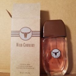 This is a new bottle of Avon Wild country spray cologne 3 fl.oz  mens cologne 
Please go to my page and see other items that I have listed thank you f