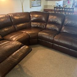 Leather Round Couch 