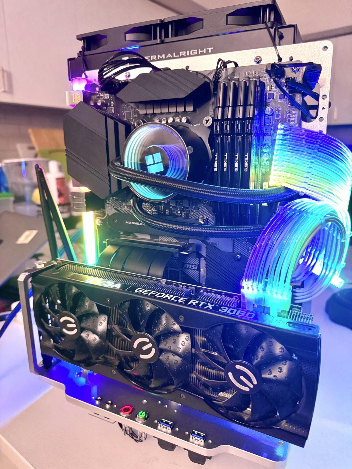 Liquid cooling gaming pc i9 10900k rtx3080 ddr4 64gb 1tb ssd
