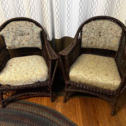 Vintage Antique Wicker Chairs Nantucket Style