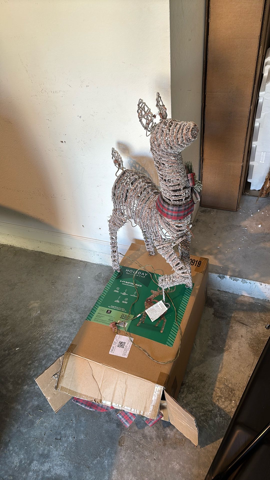 Christmas Outdoor Decorations - Two lit Deers (Buck & Fawn)