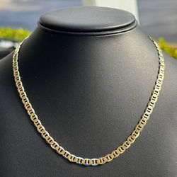 Jewelry 10k solid yellow gold Mariner link chain necklace 22.00” 5.00mm