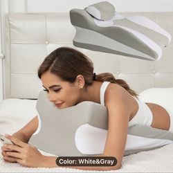 Ergonomic Pregnancy Pillow with Memory Foam - Medium Wedge Cushion for Back, Neck, Leg, Hip & Sacroiliac Joint Support - Adjustable Maternity Body Pil