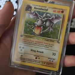 First Edition Aerodactyl Pokemon Card 