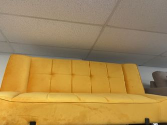 Yellow sofa bed