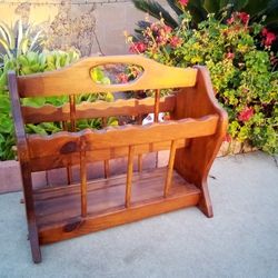 Wooden Magazine Rack