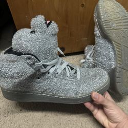 Adidas Jeremy Scott Bear Silver Tinsel  Sz10