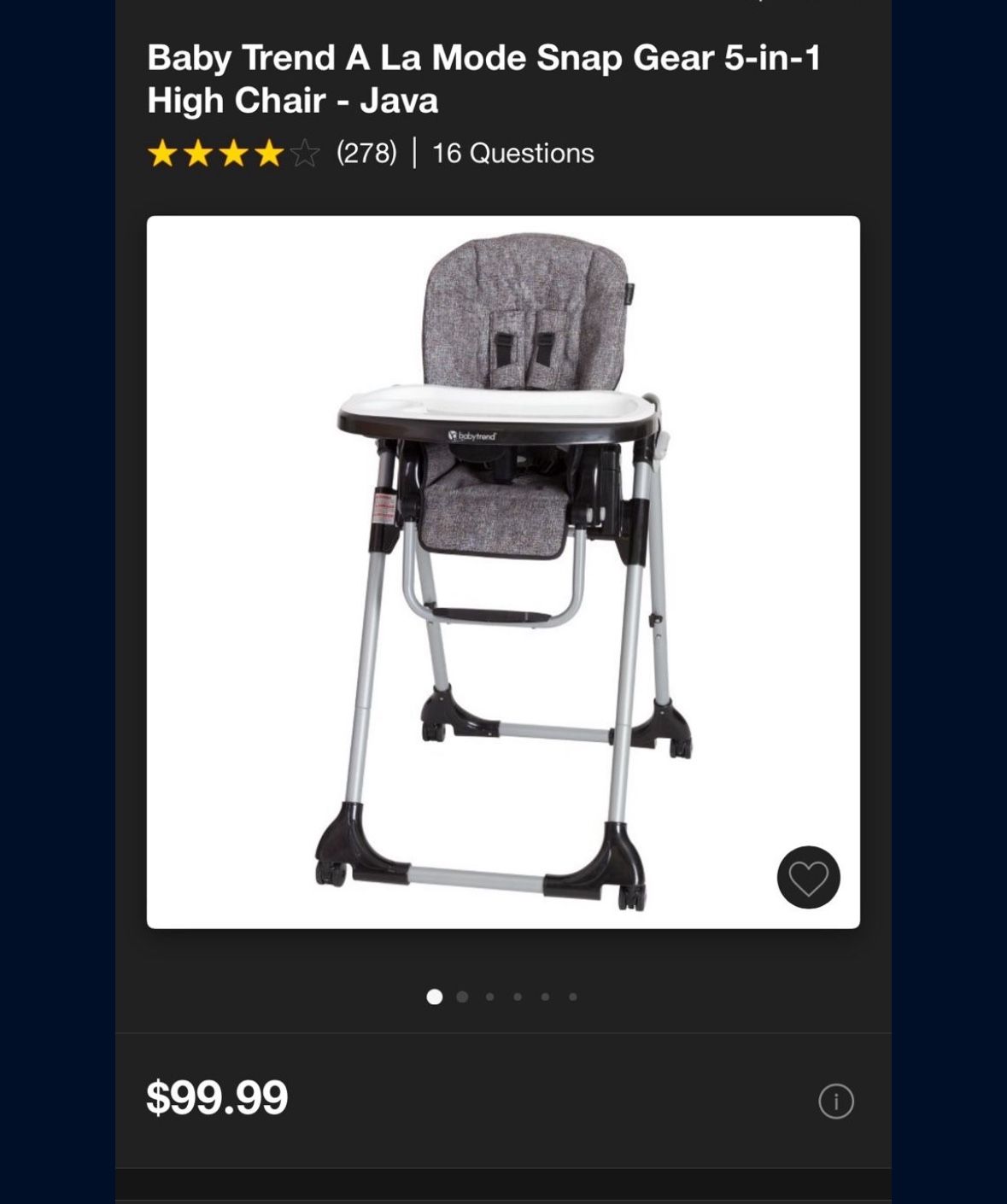 Baby 5 In 1 High Chair