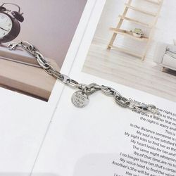 Round brand S925 sterling silver bracelet