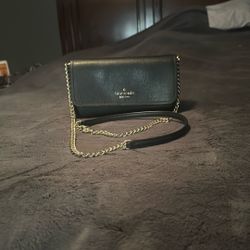 Kate Spade Chain Wallet Black  Crossbody 👍🏻 In