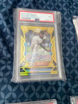 Edward Cabrera psa 9 4/10 marlins card autograph signed