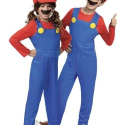 Super Mario Bros Unisex Costume For Child Size S (4-6) - Used 