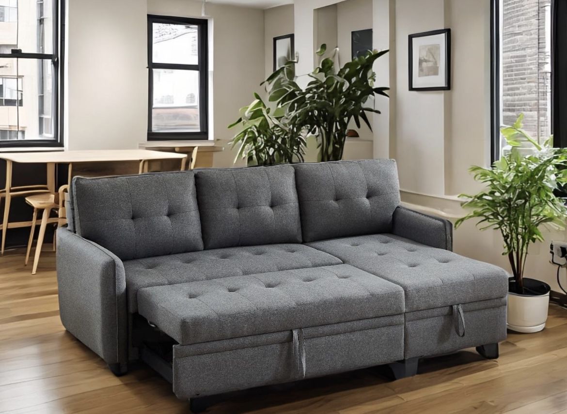 New! Reversible Sectional Sofa, Sectionals, Sectional Sofa Bed, Sofabed, Sleeper Sofa, Sectional Sofa Bed