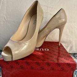 Ladies Womens Nude GUESS Heels Size 10
