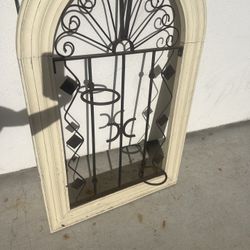 Arched Iron and Wood Architectural Decorl