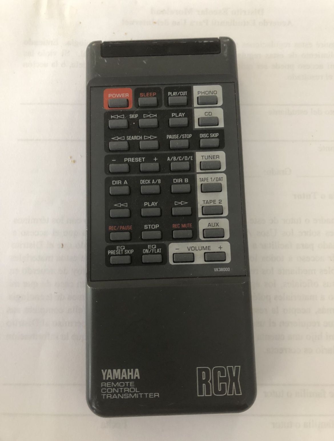 Yamaha Remote Control 