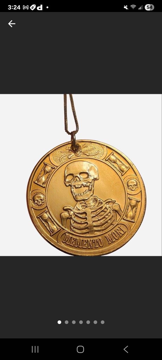 Memento Mori Pendant - 999 Fine Copper Amulet 