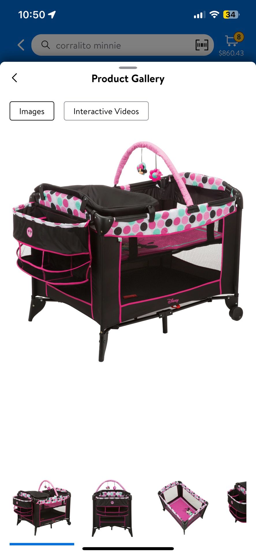 Minnie Mouse girl's playpen