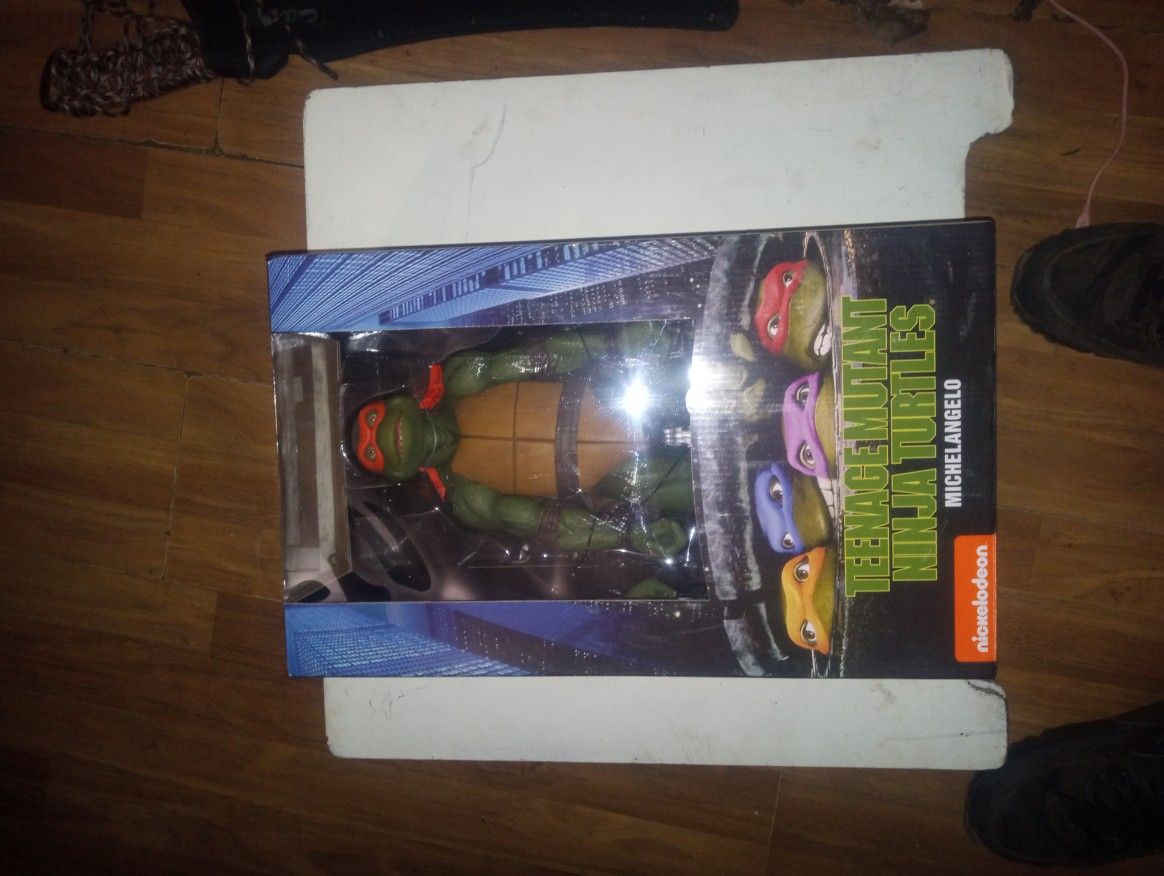 Michelangelo Teenage Mutant Ninja Turtles 1990 Movie TMNT 1/4 45cm Figur NECA
