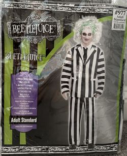 Beetlejuice Halloween Costume – Adult Standard
