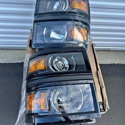14-15 Chevy Silverado 1500 Headlights Faros Calaveras Micas Luces Lamps
