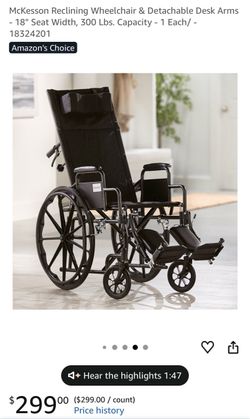 Mckesson reclinable wheelchair