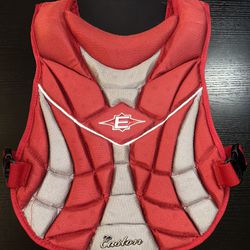 Easton Intermediate Baseball Chest Protector 15" Catcher Red Youth Adjustable