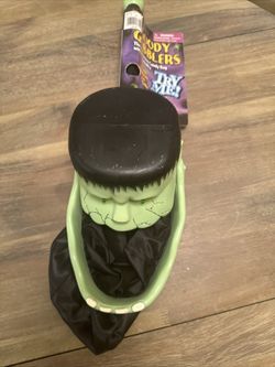 Gemmy Frankenstein Head Talking Light Up Trick Or Treat Candy Bag RARE