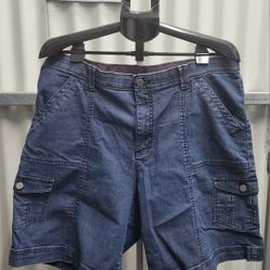 Lee Women's Denim Cargo Shorts Size 18W (0565)