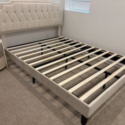Queen size bed frame, and headboard