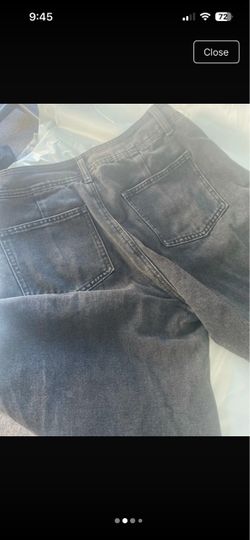 Dark Gray Washed Denim Jeans