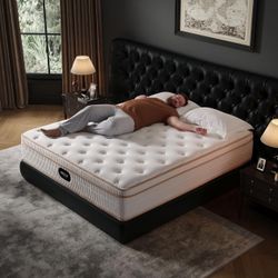 Hirelix 14 Inch King Hybrid Mattress, Medium Firm with Memory Foam and Individually Wrapped Pocket Coils, Fiberglass-Free, CertiPUR-US Certified