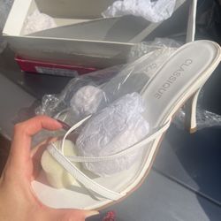 White Heel Sandal