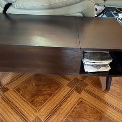 Brown Storage Coffee Table - $60 OBO