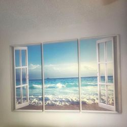 3 Piece Beach / Ocean Picture (42x63 — each pic is 42x21)