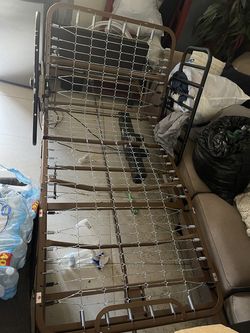 Hospital bed with mattress