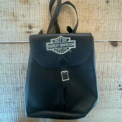 Vintage Harley Davidson Leather Backpack