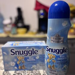 Snuggle Blue Sparkle Scent Booster and Dryer Sheets Set(9$$)