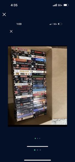 Box Of Vhs Movies About 120