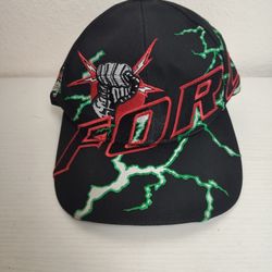 Vintage John Force Hat Cap Snap Back Mens Black NHRA Drag Racing Castrol GTX 90s