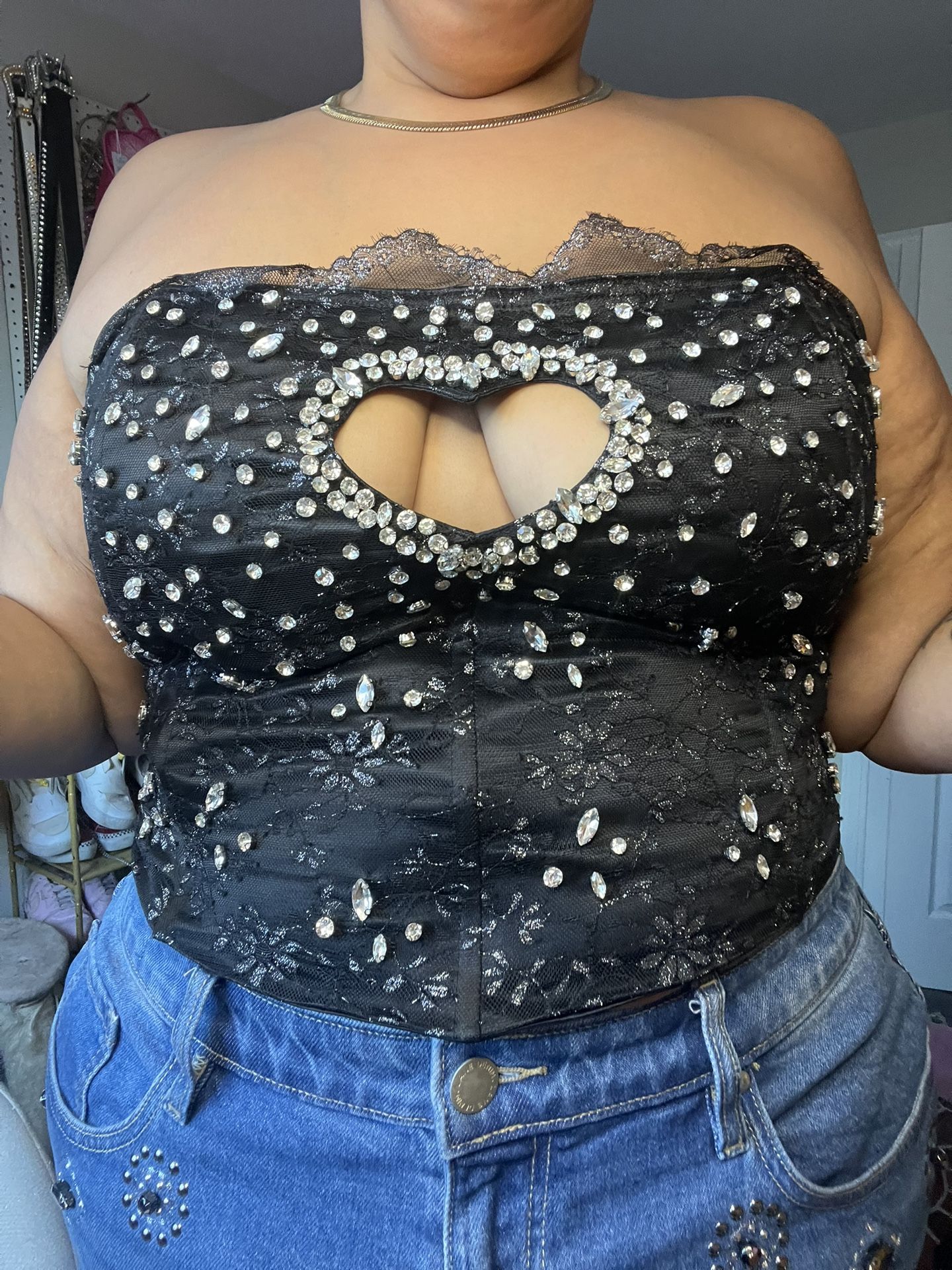 Jeweled Corset Top
