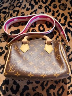 Louis Vuitton Monogram Speedy Bandouliere 20 fuchsia