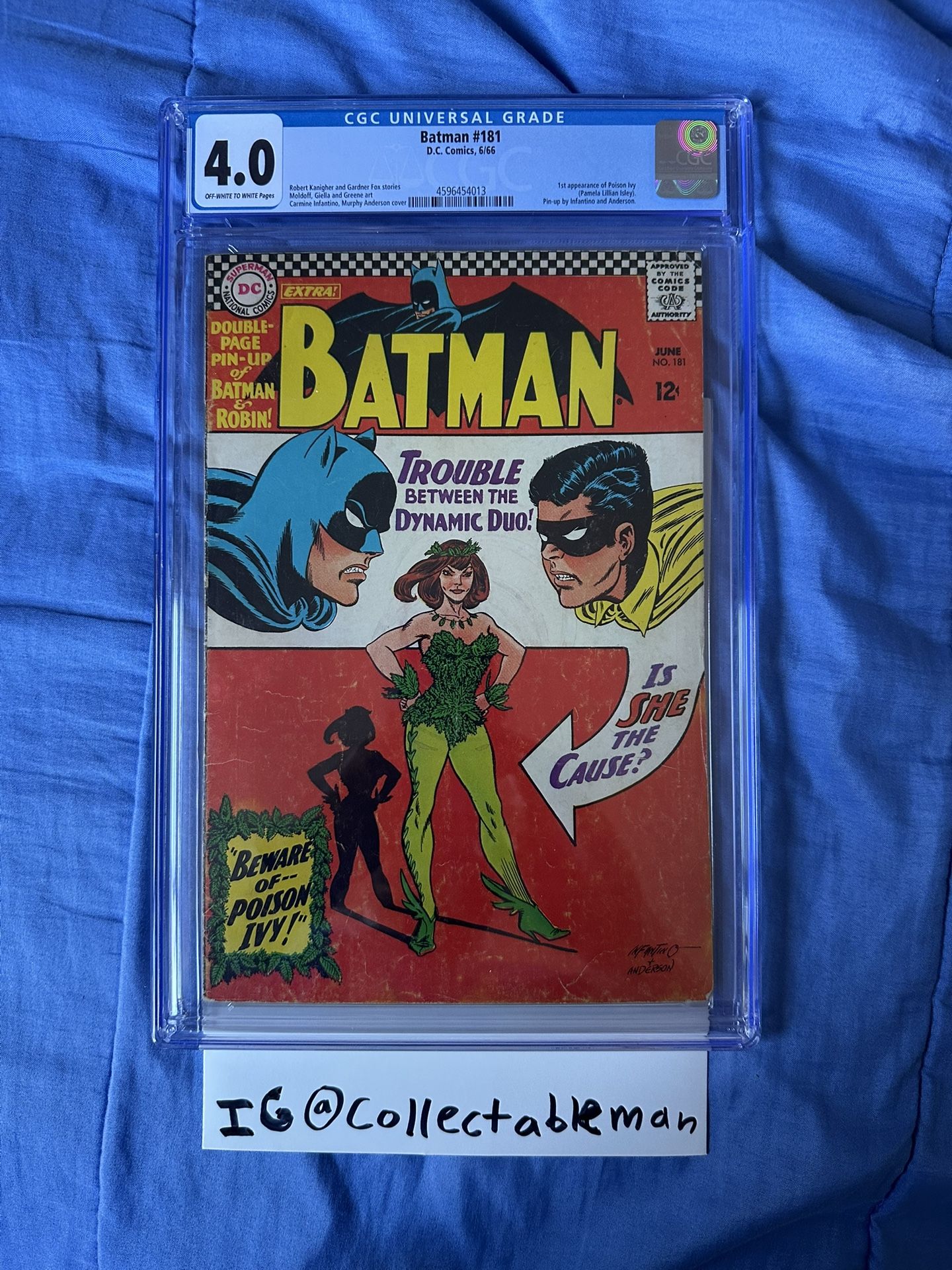 BATMAN #181 CGC 4.0 (DC 1966) 1st app POISON IVY Silver Age