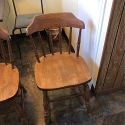 Wood chairs Set Of 3