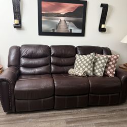 Leather Sofa And Chair