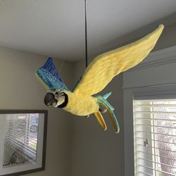 Hanging Macaw Plush Parrot Decor