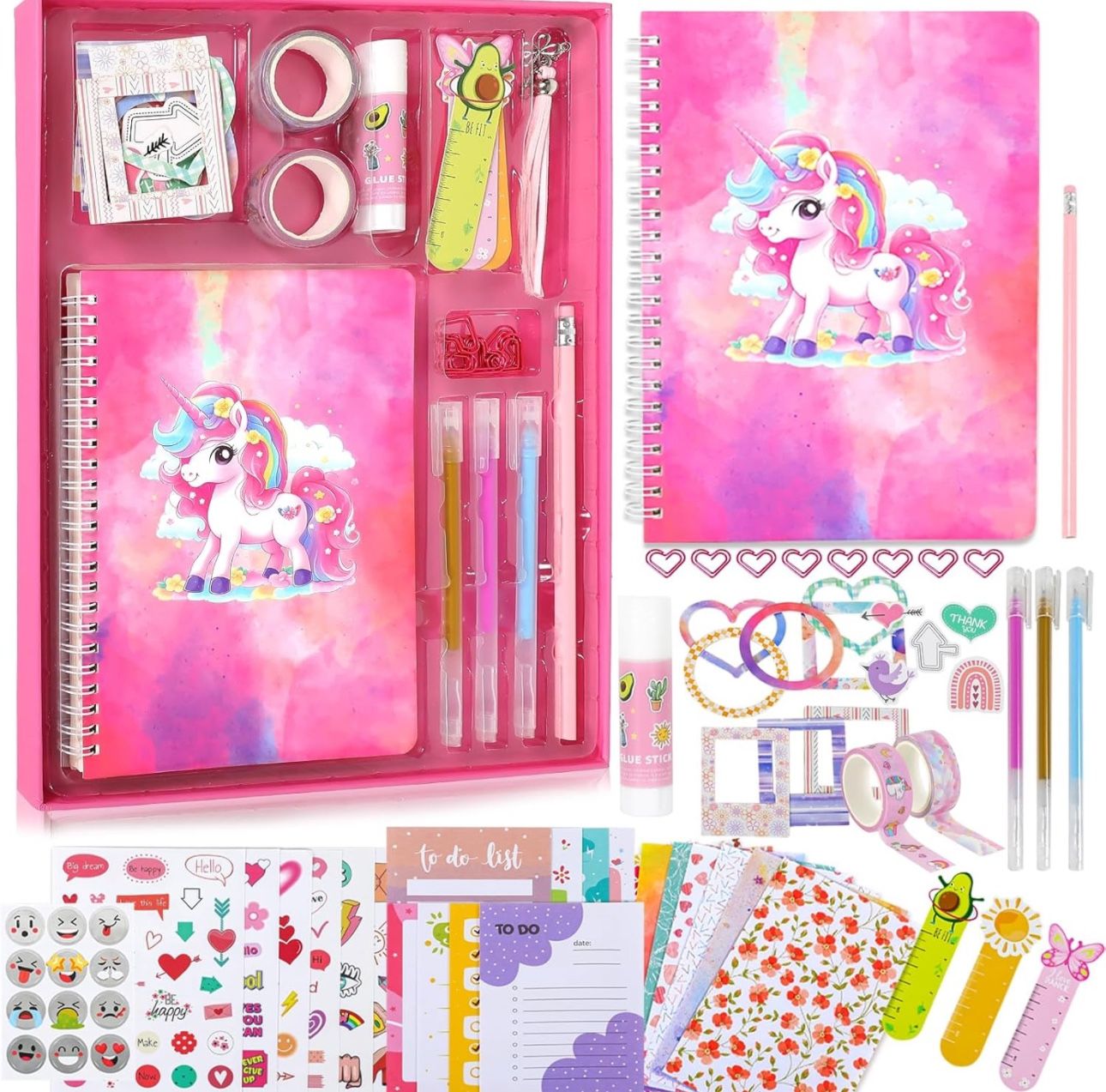 BRAND NEW 58 PCS Scrapbook & Diary Art Crafts Kit Birthday Holiday Gifts Toys for Kids Age 6-14