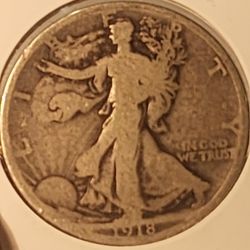 1918 Walking Liberty Half Dollar 