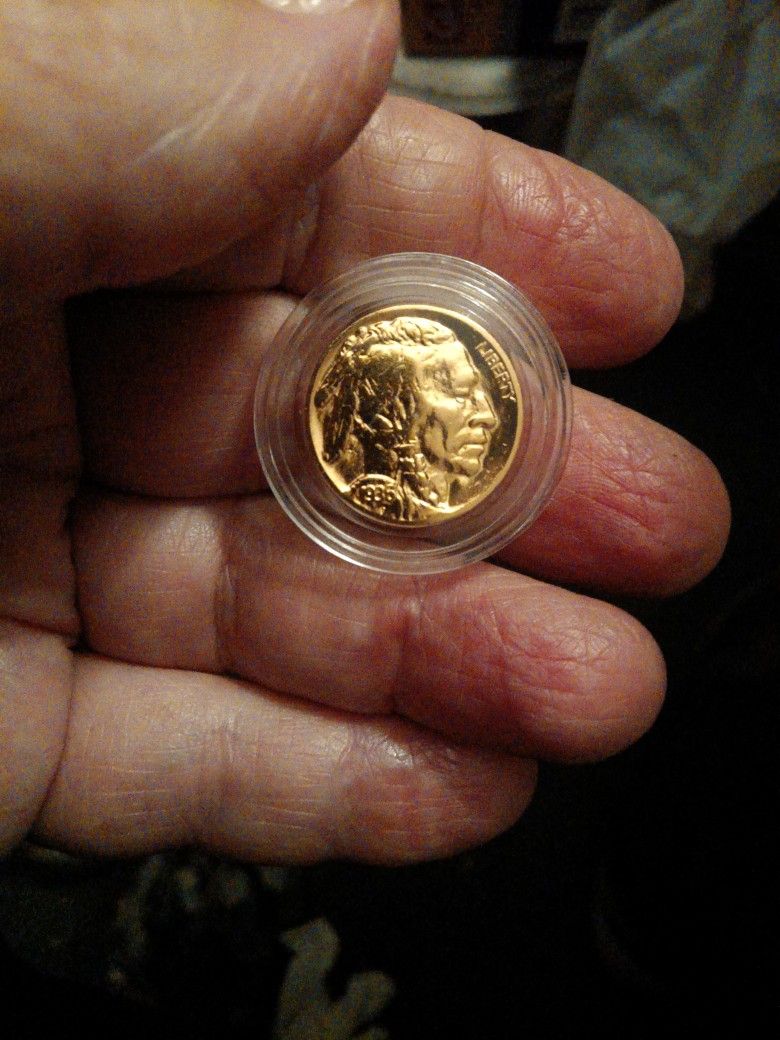 Rare And Vintage 1936 Golden Indian Head Buffalo Nickel