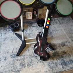 Play Station  2,With Wireless Guitar 